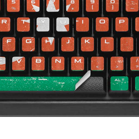 Azerbaijan Flag Distressed K95 RGB PLATINUM Mechanical Gaming Keyboard Skin